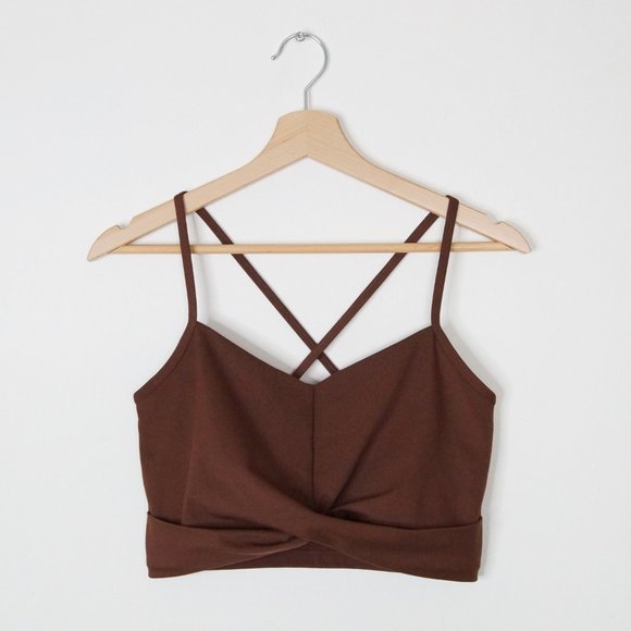 girlfriend collective Other - Girlfriend Collective Matisse Twist Sports Bra Earth Brown Medium